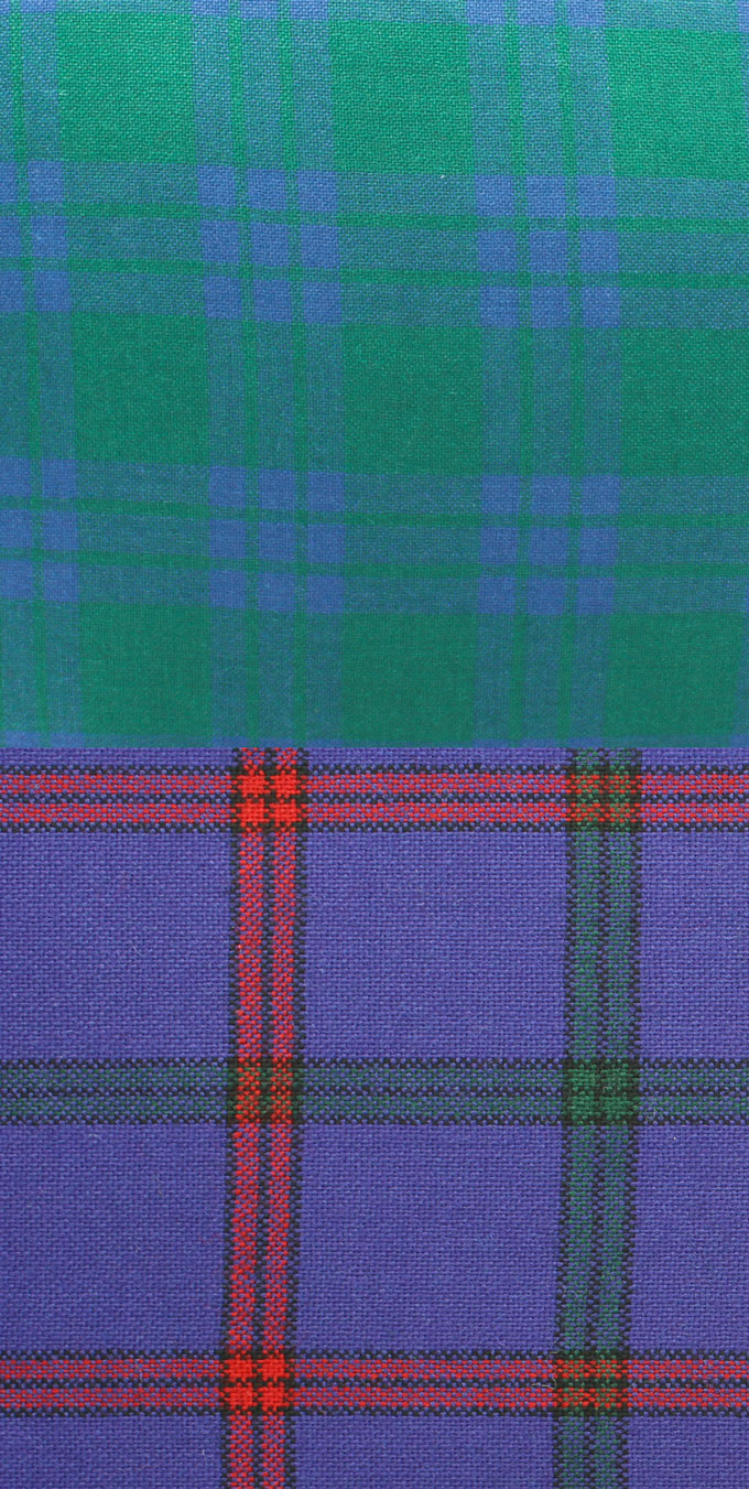 Fabric, Tartan, Wool, Plain Weave, L/W, Montgomery Tartan